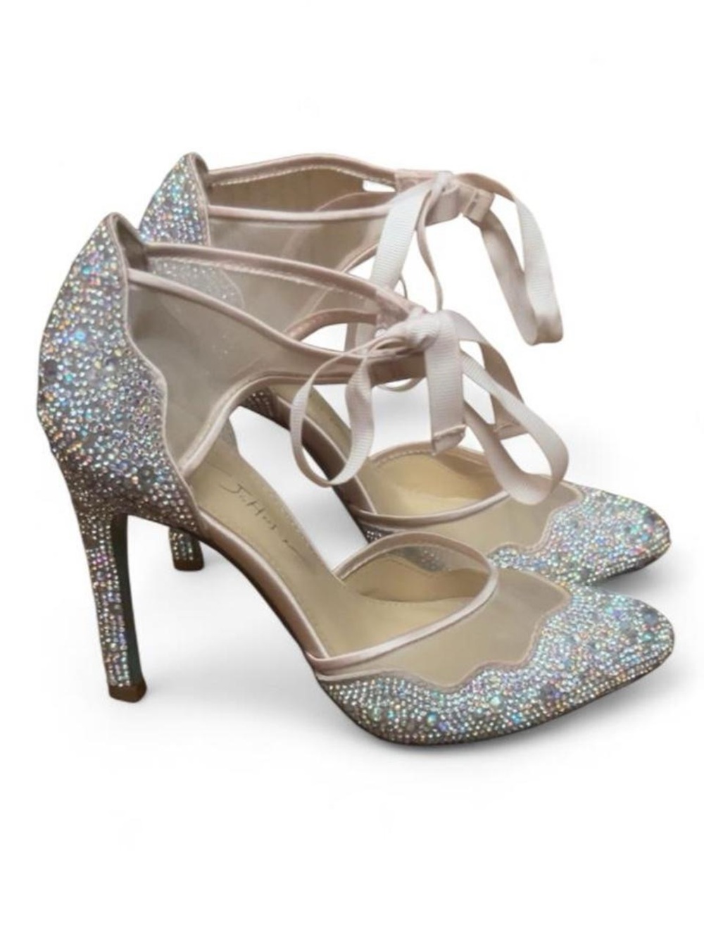 Betsey Johnson Rhinestone Bow Heels Size 5.5